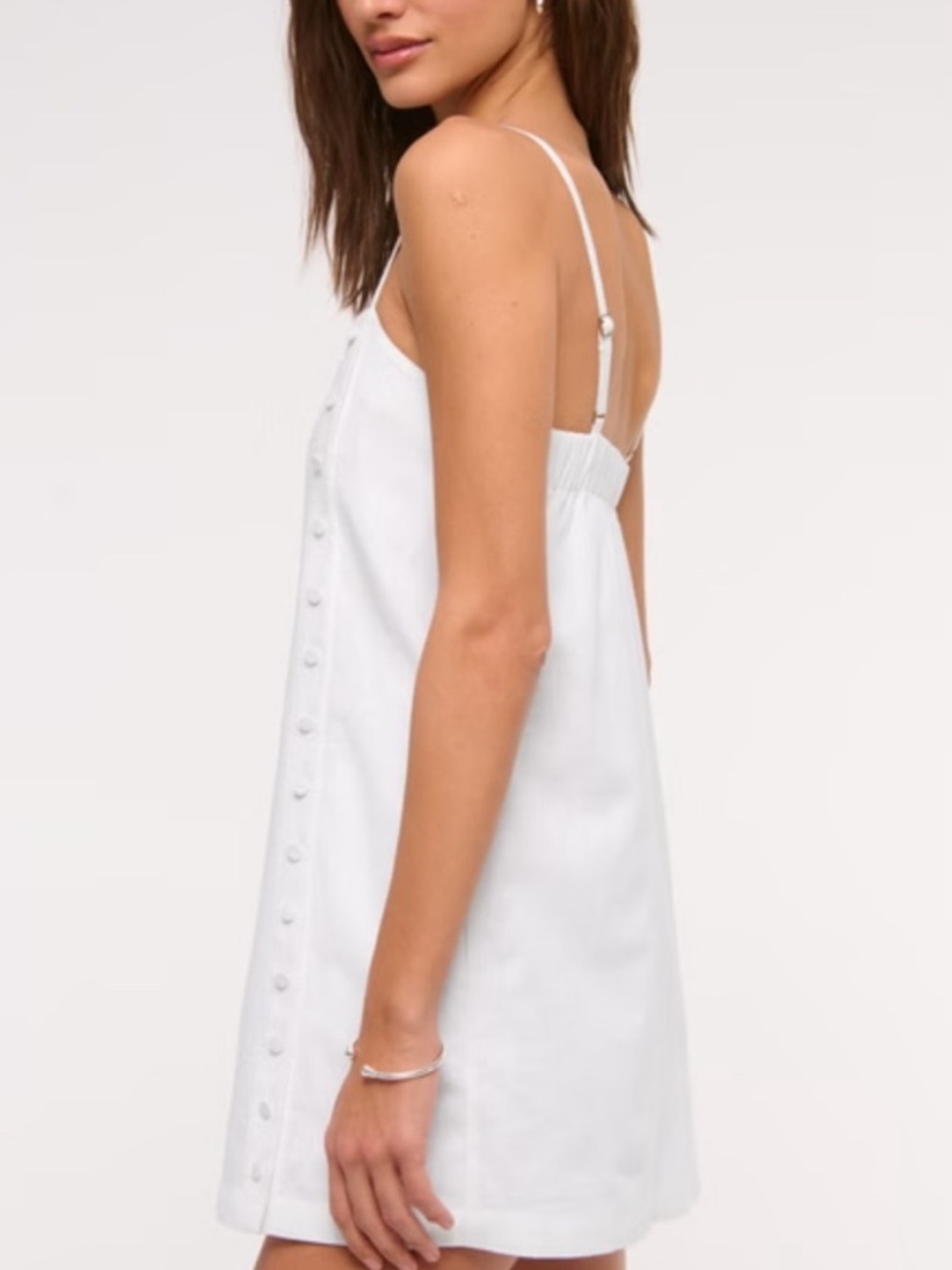 Abercrombie & Fitch White Mini Slip Dress - Picture 2 of 7
